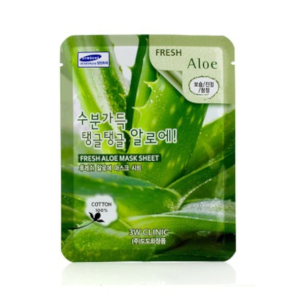 3W Clinic - Fresh Aloe Mask Sheet - 1pc 3W Clinic - Fresh Aloe Mask Sheet - 1pc