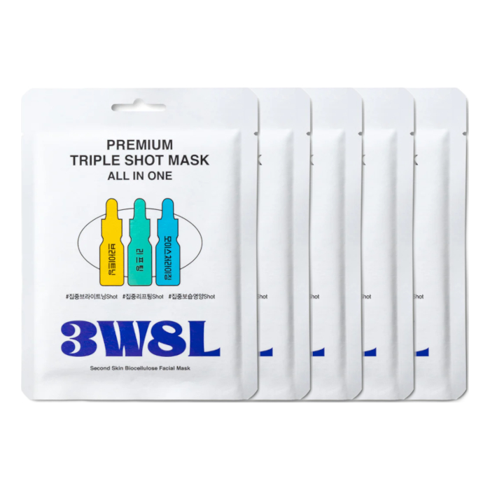 3W8L - Premium Triple Shot Mask All In One - 1pc (5ea) Set