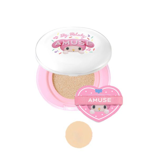 Amuse - Ceramic Skin Perfector Cushion SPF40 PA++ (My Melody & Kuromi special edition) - 15g - 02 Healthy
