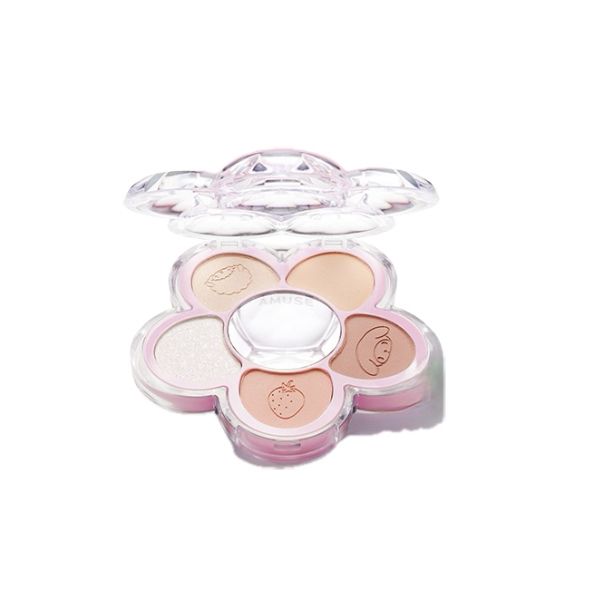 Amuse - Flora Eye Palette (My Melody & Kuromi special edition) - 4.5g - 01 Flower Peach