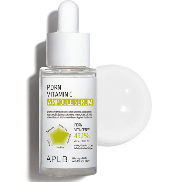 APLB PDRN Vitamin C Ampoule Serum - 40ml - Refreshing Moisture Recharge For Dry Skin - Elastic Skin Care - Revitalizes Dull Skin