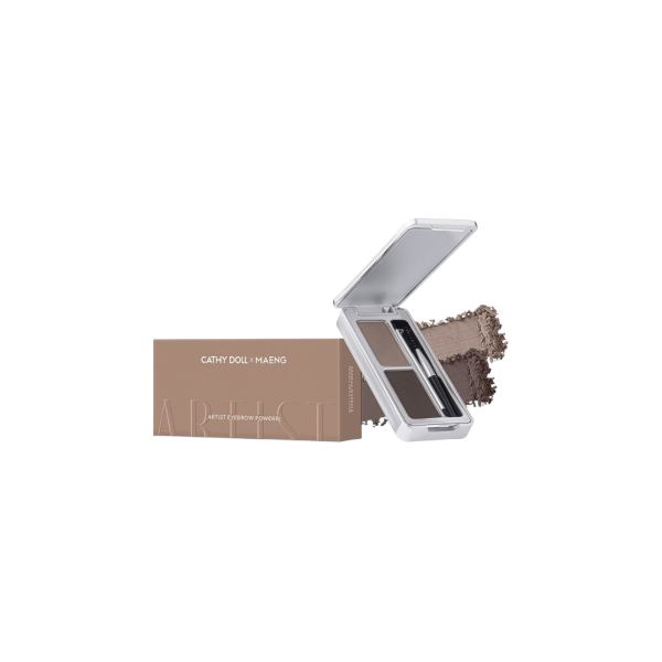 Cathy Doll  - Cathy Doll x Maeng Artist Eyebrow Powder - 1.8g+1.8g - 02 Mocha Brown