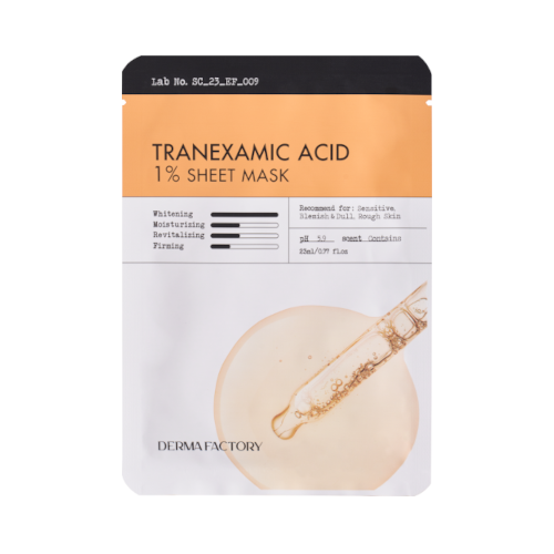 DERMA FACTORY - Tranexamic Acid 1% Sheet Mask - 23ml/1pc DERMA FACTORY - Tranexamic Acid 1% Sheet Mask - 23ml/1pc