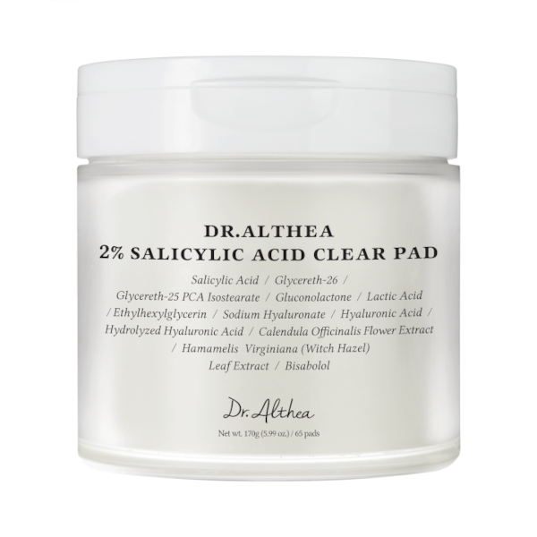 Dr. Althea - 2% Salicylic Acid Clear Pad - 170g/ 65pads