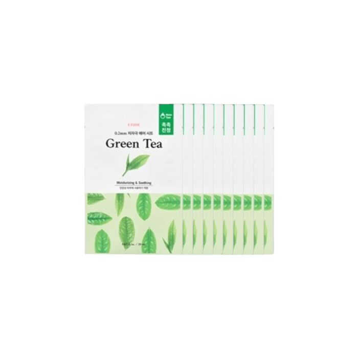 ETUDE - 0.2 Therapy Air Mask (New) - 1pc - Green Tea (10ea) Set ETUDE - 0.2 Therapy Air Mask (New) - 1pc - Green Tea (10ea) Set