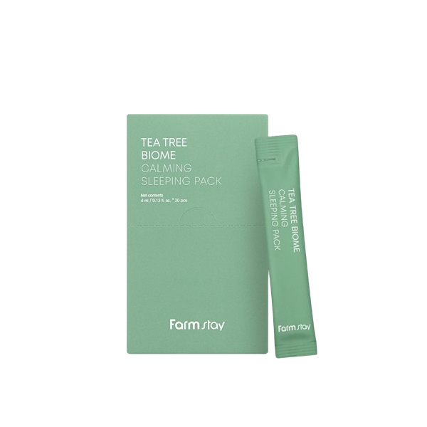 Farm Stay Tea Tree Biome Calming Sleeping Pack - Soothing, Moisturizing, For Dry & Sensitive Skin - 4ml x 20pcs