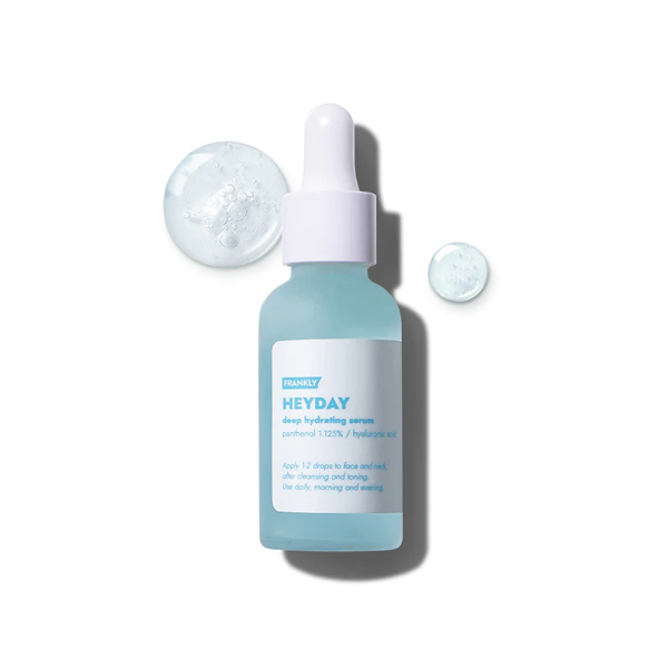 FRANKLY Heyday Serum - 30ml - Hydrating Hyaluronic Acid and Panthenol Serum for Dry Skin - Anti-Aging - Plumps Skin