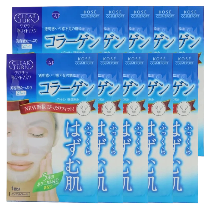 Kose  - Clear Turn White Whitening Collagen Mask (10ea)