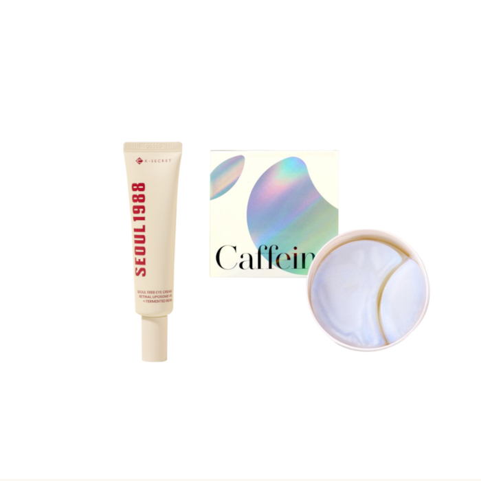 KSECRET - SEOUL 1988 Eye Cream : Retinal Liposome 4% + Fermented Bean - 30ml (1ea) + Instant Relief Eye Gel Patches - CAFFEINE - 102g (1ea) Set