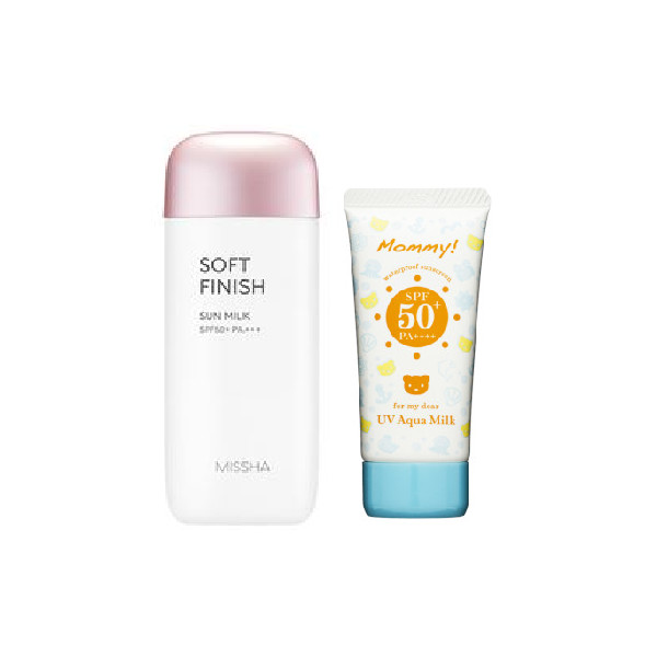 Missha Soft Finish Sun Milk X Isehan Hero Sunscreen Set A