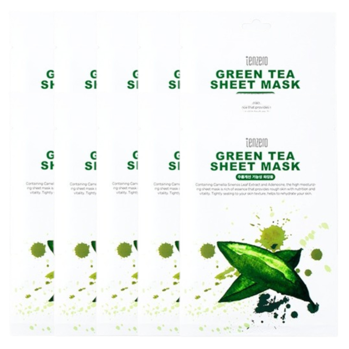 tenzero - Green Tea Sheet Mask - 1 Set (10pc)