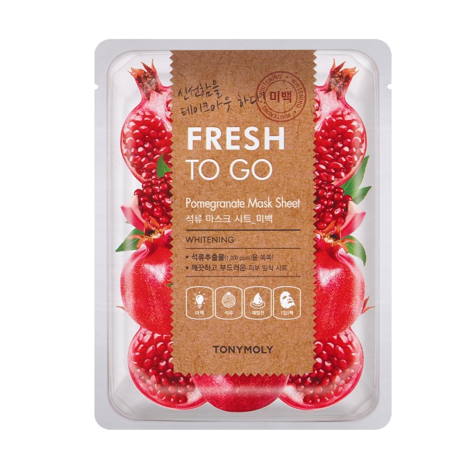 TONYMOLY - Fresh To Go Mask Sheet - POMEGRANATE - 1pc TONYMOLY - Fresh To Go Mask Sheet - POMEGRANATE - 1pc