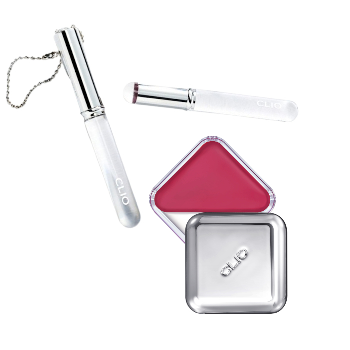 CLIO - Essential Lipcheek Tap 05 Cherry Shower + Lip Brush Set