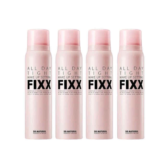 So Natural - All Day Tight Make Up Setting Fixx - 75ml (4ea) Set