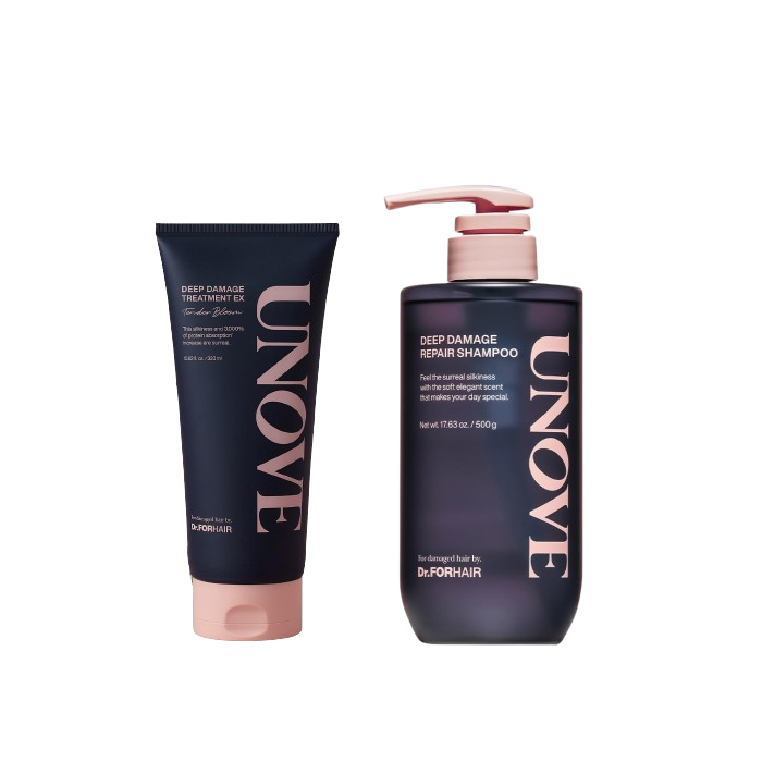 Dr. FORHAIR - UNOVE - Deep Damage Treatment EX - Tender Bloom - 320ml + Deep Damage Repair Shampoo - 500g Set Dr. FORHAIR - UNOVE - Deep Damage Treatment EX - Tender Bloom - 320ml + Deep Damage Repair Shampoo - 500g Set