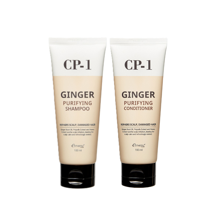 Esthetic House - CP-1 Ginger Purifying Shampoo - 100ml (1ea) + Conditioner - 100ml (1ea) Set
